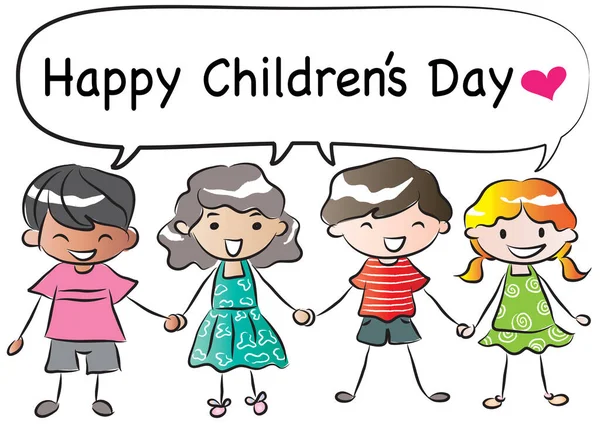Mutlu çocuk günü kartları.