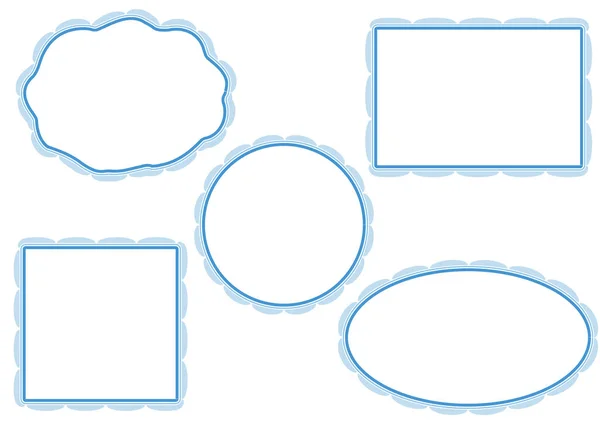 Conjunto Marcos Vectoriales Para Diseño Las Vacaciones — Archivo Imágenes Vectoriales