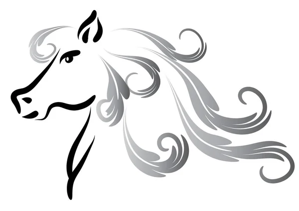 Horse Head Silhouette Vector — Stock Vector