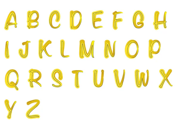 Alphabet Décoratif Dessin Animé Isolé Sur Fond Blanc Illustration Vectorielle — Image vectorielle