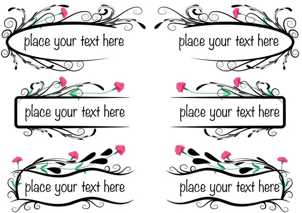 Tasarımınız için çiçek vektör ögeleri kümesi