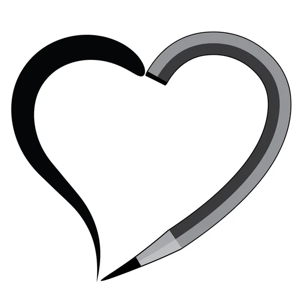 Heart Shape Icon Vector Illustration — Stock Vector
