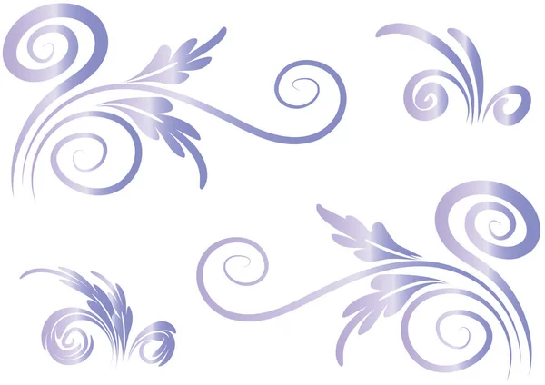 Bordures Florales Colorées Décoratives Pour Cadres Isolés Sur Fond Blanc — Image vectorielle