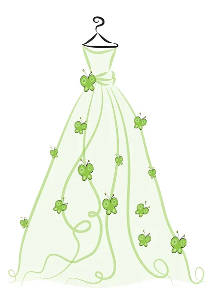 Robe Mariée Avec Cintre — Image vectorielle