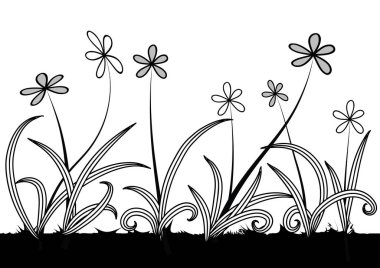 Çiçek arkaplanının vektör çizimi