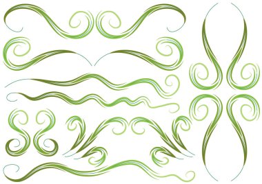 Tasarım için vektör çiçek elementleri kümesi