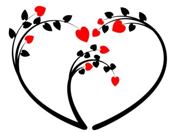 Bir kalbin vektör illüstrasyonu