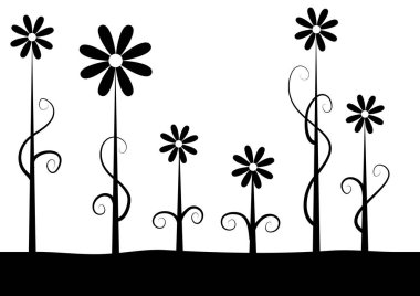 Çiçek arkaplanının vektör çizimi