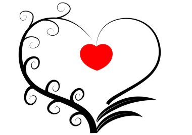 Bir kalbin vektör illüstrasyonu