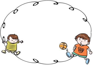 Tenis oynayan bir çocuğun karikatür çizimi