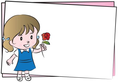 Bir buket çiçekli kız