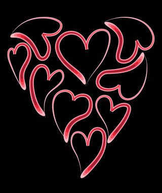 Bir kalbin vektör illüstrasyonu