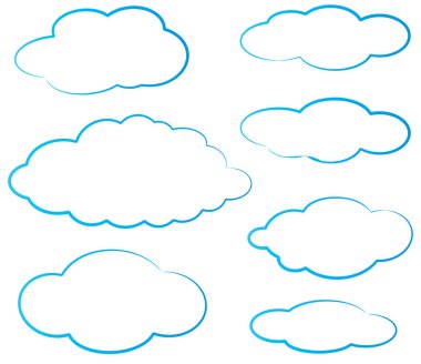 bulut simgeleri dizisi