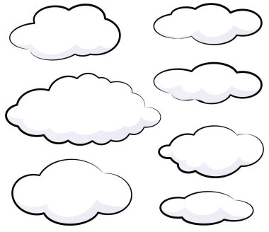 vektör bulutları simgeleri kümesi