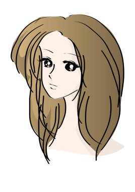 Güzel bir kadının vektör çizimi