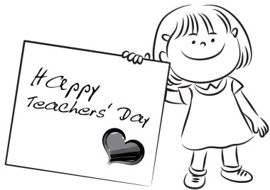 Sevgililer günün kutlu olsun. El çizimi çizgi film karakteri.