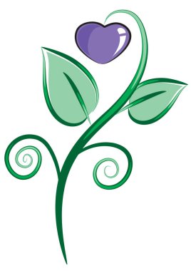 Yeşil bir ağacın vektör illüstrasyonu