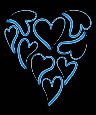 Bir kalbin vektör illüstrasyonu