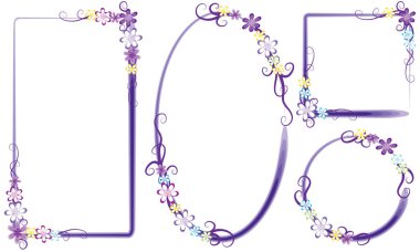 Çiçek çerçevesinin vektör illüstrasyonuName