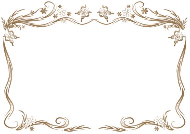 Çiçek çerçevesinin vektör illüstrasyonuName