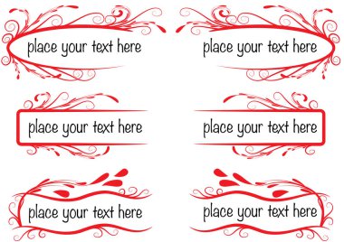 kaligrafik tasarım elementlerinin vektör kümesi