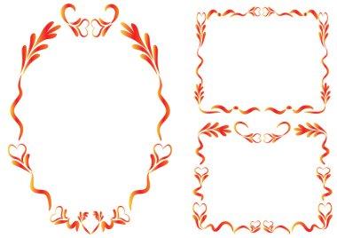Dekoratif çerçevelerin vektör kümesi