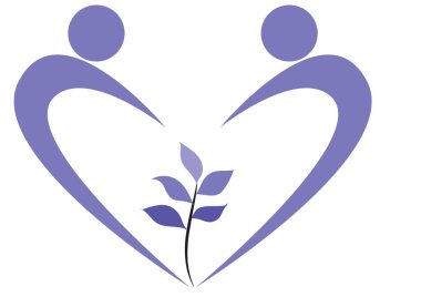 Beyaz arkaplanda bir kalp şeklinin vektör çizimi 