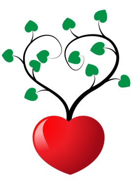 Kalp şeklinde kırmızı kalpler.