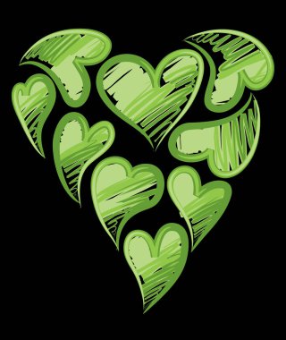 Bir kalbin vektör illüstrasyonu