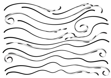 vektör kaligrafik tasarım ögeleri kümesi