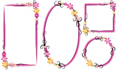 Çiçek arkaplanının vektör çizimi