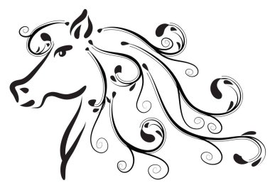 Tasarım için çok güzel siyah beyaz girdap dekoratif elementlerin vektör çizimi