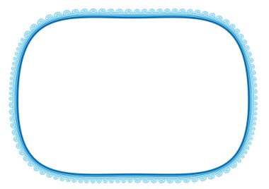 beyaz arkaplan ile mavi çerçeve