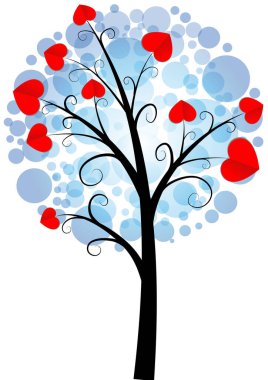 Kırmızı kalbin vektör çizimi