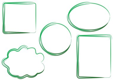 Bir dizi farklı çerçevenin vektör çizimi