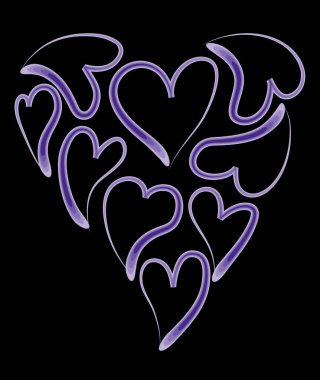 Bir kalbin vektör illüstrasyonu