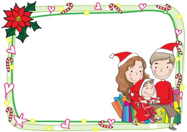 Noel Baba ve Kız 'la Noel çerçevesi