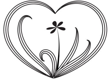 Bir kalbin vektör illüstrasyonu