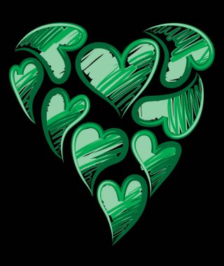 Bir kalbin vektör illüstrasyonu