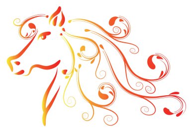 Bir atın vektör illüstrasyonu