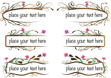 Tasarımınız için çiçek vektör ögeleri kümesi