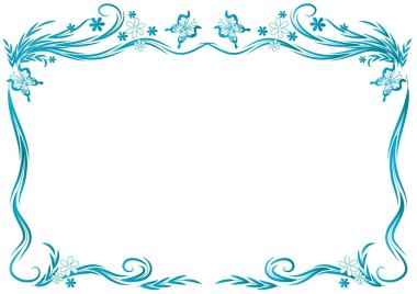 Çiçek çerçevesinin vektör illüstrasyonuName