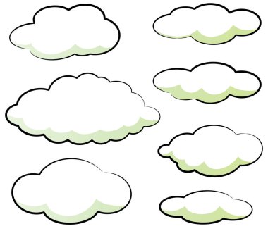 vektör bulutları simgeleri kümesi