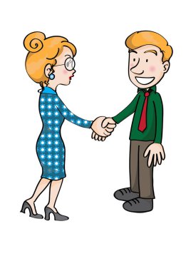 İki işadamı el sıkışıyor.