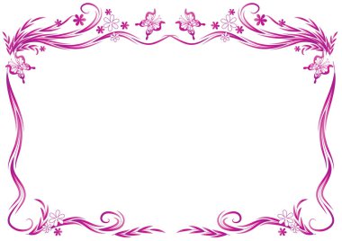 Çiçek çerçevesinin vektör illüstrasyonuName