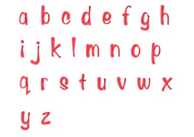 suluboya harflerin vektör kümesi.