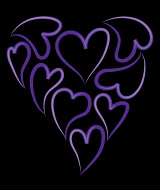 Bir kalbin vektör illüstrasyonu