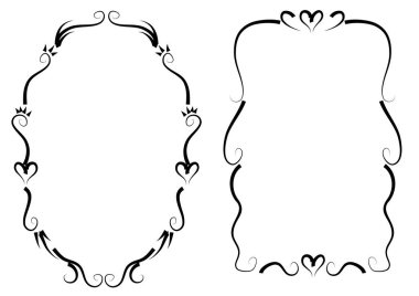 Dekoratif çerçevelerin vektör kümesi