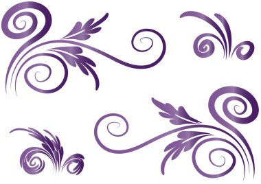 Çiçek elementlerinin vektör kümesi