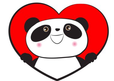 Sevimli karikatür panda